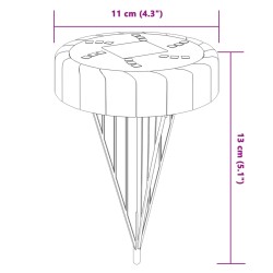 Solar-Bodenleuchten mit Erdspieß 12 Stk. Warmweiß