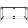 Couchtisch mit Glasplatte Transparent 78,5x40x40 cm Stahl