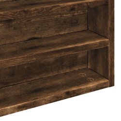 Vitrinenschrank Räuchereiche 100x8,5x58 cm Holzwerkstoff