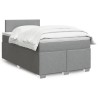 Boxspringbett mit Matratze Hellgrau 120x190 cm Stoff