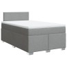 Boxspringbett mit Matratze Hellgrau 120x190 cm Stoff