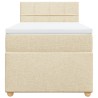 Boxspringbett mit Matratze Creme 80x200 cm Stoff