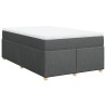 Boxspringbett mit Matratze Dunkelgrau 120x200 cm Stoff