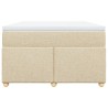 Boxspringbett mit Matratze Creme 120x200 cm Stoff