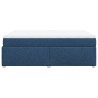 Boxspringbett mit Matratze Blau 140x200 cm Stoff