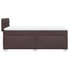 Boxspringbett mit Matratze Dunkelbraun 100x200 cm Stoff