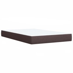 Boxspringbett mit Matratze Dunkelbraun 100x200 cm Stoff