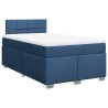 Boxspringbett mit Matratze Blau 120x200 cm Stoff