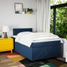 Boxspringbett mit Matratze Blau 120x200 cm Stoff