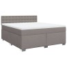 Boxspringbett mit Matratze Taupe 180x200 cm Stoff