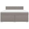 Boxspringbett mit Matratze Taupe 180x200 cm Stoff