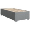 Boxspringbett mit Matratze Hellgrau 90x200 cm Stoff