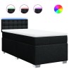 Boxspringbett mit Matratze Schwarz 100x200 cm Stoff