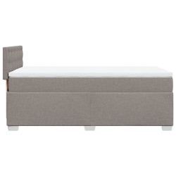 Boxspringbett mit Matratze Taupe 100x200 cm Stoff