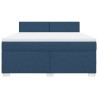 Boxspringbett mit Matratze Blau 180x200 cm Stoff