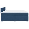 Boxspringbett mit Matratze Blau 180x200 cm Stoff