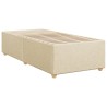 Boxspringbett mit Matratze Creme 90x190 cm Stoff