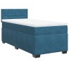 Boxspringbett mit Matratze Dunkelblau 90x190 cm Samt