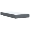 Boxspringbett mit Matratze Dunkelgrau 90x190 cm Samt