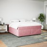 Boxspringbett mit Matratze Rosa 180x200 cm Samt