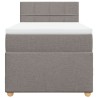 Boxspringbett mit Matratze Taupe 90x200 cm Stoff