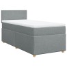 Boxspringbett mit Matratze Hellgrau 100x200 cm Stoff