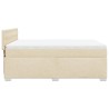 Boxspringbett mit Matratze Creme 140x200 cm Stoff