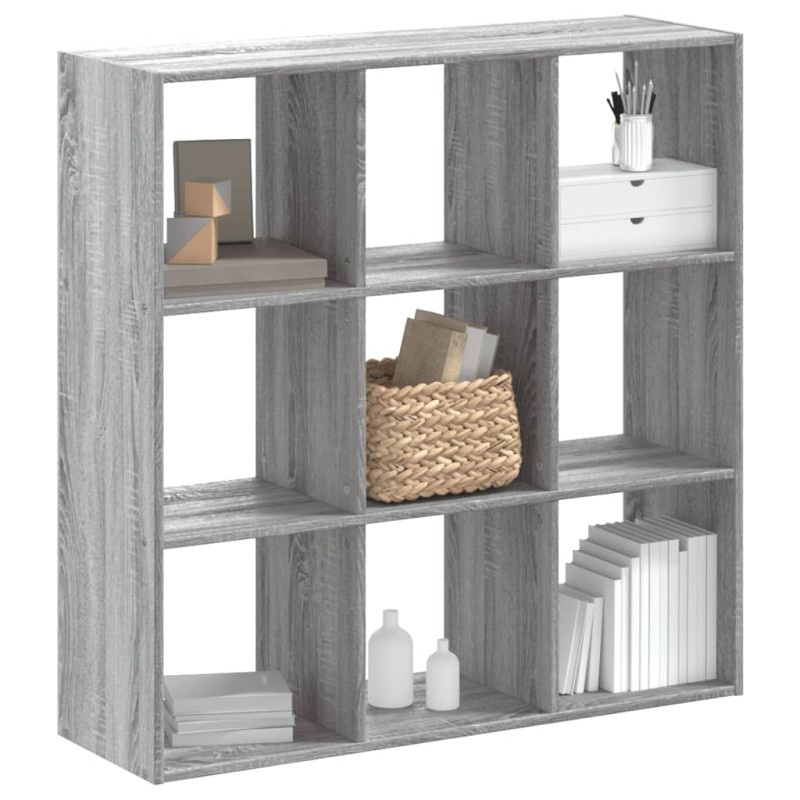 Bücherregal Grau Sonoma 102x32x102 cm Holzwerkstoff