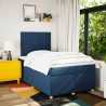 Boxspringbett mit Matratze Blau 120x190 cm Stoff