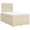 Boxspringbett mit Matratze Creme 120x200 cm Stoff