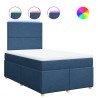 Boxspringbett mit Matratze Blau 120x190 cm Stoff