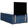 Boxspringbett mit Matratze Blau 120x190 cm Stoff