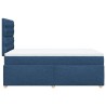 Boxspringbett mit Matratze Blau 120x190 cm Stoff