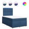 Boxspringbett mit Matratze Blau 120x190 cm Stoff