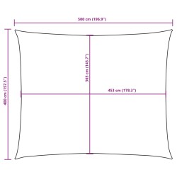 Sonnensegel Oxford-Gewebe Rechteckig 3,5x5 m Dunkelgrün