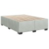 Boxspringbett mit Matratze Hellgrau 140x200 cm Samt