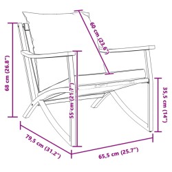 Gartenstühle mit Kissen 2 Stk. Schwarz Stahl