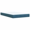 Boxspringbett mit Matratze Blau 120x190 cm Samt