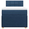 Boxspringbett mit Matratze Blau 90x190 cm Stoff