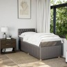 Boxspringbett mit Matratze Taupe 90x190 cm Stoff