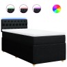 Boxspringbett mit Matratze Schwarz 90x190 cm Stoff