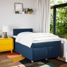 Boxspringbett mit Matratze Blau 120x200 cm Stoff