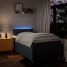 Boxspringbett mit Matratze Blau 120x200 cm Stoff