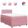 Boxspringbett mit Matratze Rosa 120x190 cm Samt