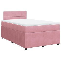 Boxspringbett mit Matratze Rosa 120x190 cm Samt