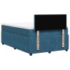 Boxspringbett mit Matratze Blau 120x200 cm Samt