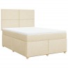 Boxspringbett mit Matratze Creme 140x200 cm Stoff