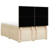 Boxspringbett mit Matratze Creme 140x200 cm Stoff