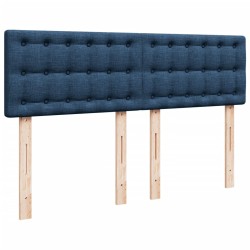 Boxspringbett mit Matratze Blau 160x200 cm Stoff