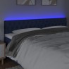 LED Kopfteil Blau 180x7x78/88 cm Stoff